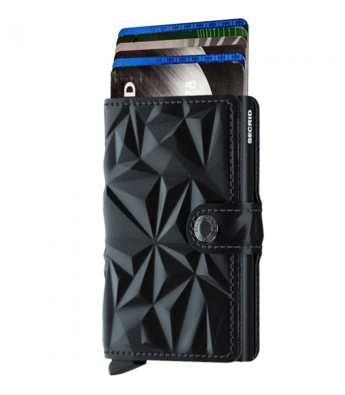SECRID - Secrid mini wallet leer prism zwart zwart