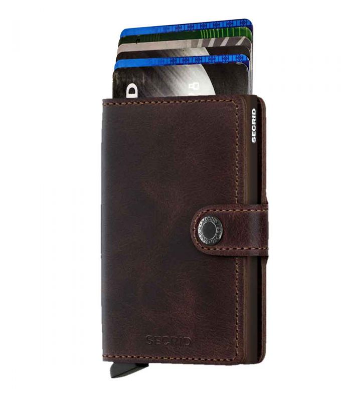 SECRID - Secrid mini wallet leer vintage chocolate